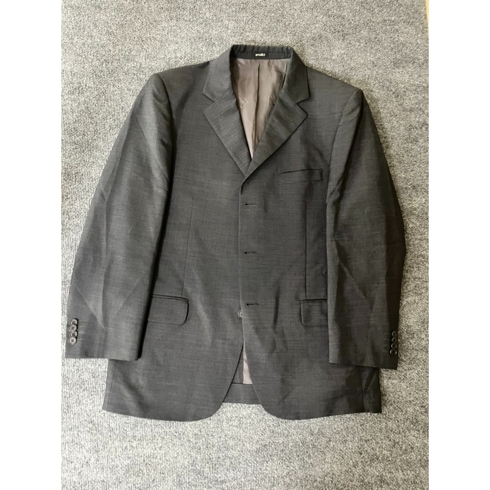 Smalto By Ermenegildo Zegna Mohair Trophy Dark Gray Blazer Size 41R